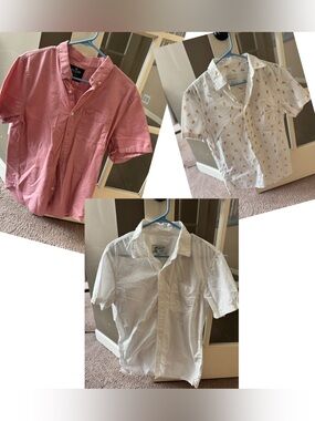 NWOT Hollister & American Eagle Short Sleeve Button-Up Shirt Bundle XS/S (3pcs)
